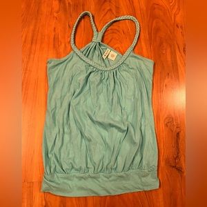 Adorable blue top with cute straps!